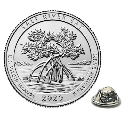 Salt River Bay National Historical Park and Ecological Preserve Lapel Pin Uncirculated U.S. Quarter 2020 Tie Pin Image 1