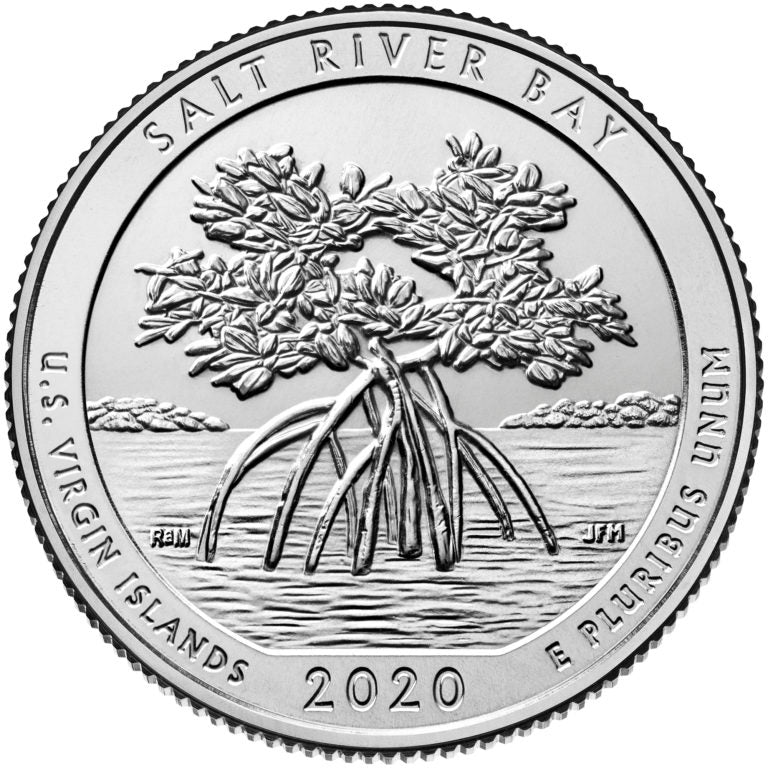 Salt River Bay National Historical Park and Ecological Preserve Lapel Pin Uncirculated U.S. Quarter 2020 Tie Pin Image 2