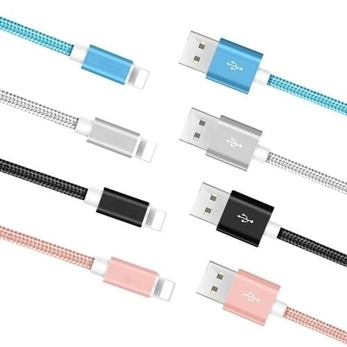 4 Pack 6FT USB Cable For iPhone 11 X XR XS 8 7 Plus 8 Pin Charger Cord Image 1