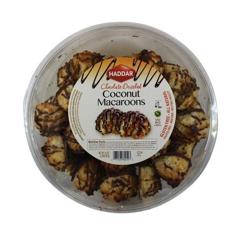 Haddar Chocolate Drizzled Coconut Macaroons32 Ounce Image 1