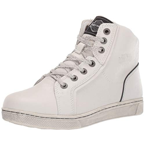 HARLEY-DAVIDSON FOOTWEAR Womens Bateman Riding Boot Motorcycle Medium WHITE Image 1