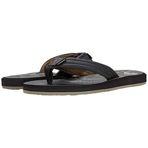 Quiksilver Mens Carver Print Flip Flop Sandals Black/Brown/Black - AQYL100952-XKCK  BLACK/BROWN/BLACK Image 4