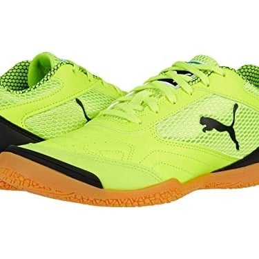 PUMA Mens Pressing Futsal Shoe 03 Yellow Alert Puma Black Gum Size Available Image 1