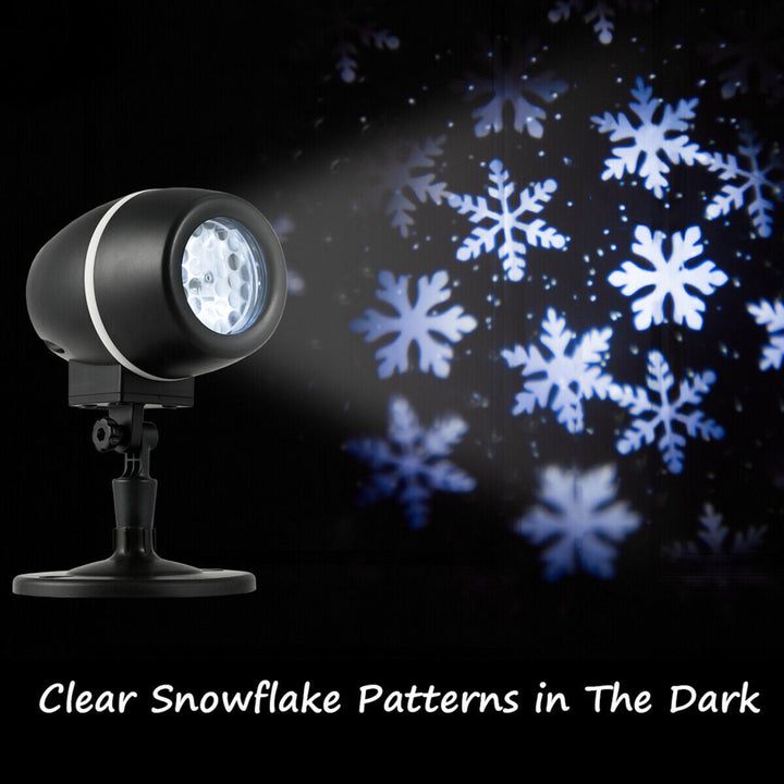 Christmas Snowflake LED Projector Lights Outdoor Waterproof w/ Remote Control Image 4