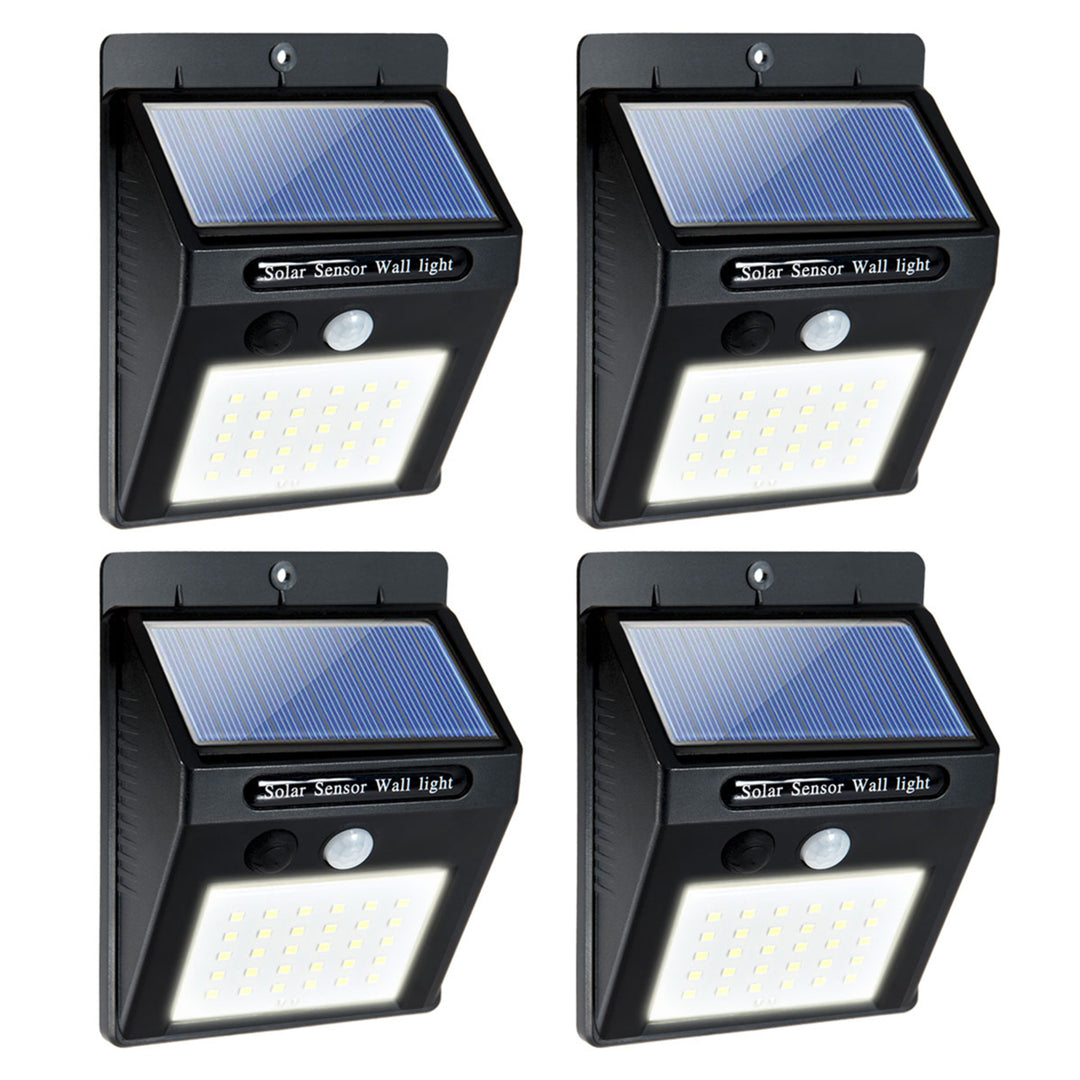 4-Pack 30 LED Outdoor Motion Sensor Solar Lights Wireless IP45 Waterproof Image 1