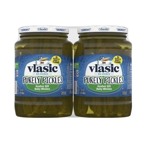 Vlasic Purely Pickles Kosher Dill Baby Whole Pickles 32 Ounce (Pack of 2) Image 1