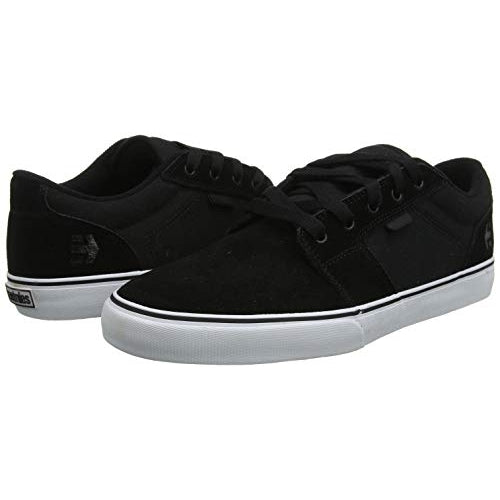 Etnies Mens Barge LS Skate ShoeWhite/Black BLACK/WHITE/BLACK Image 1