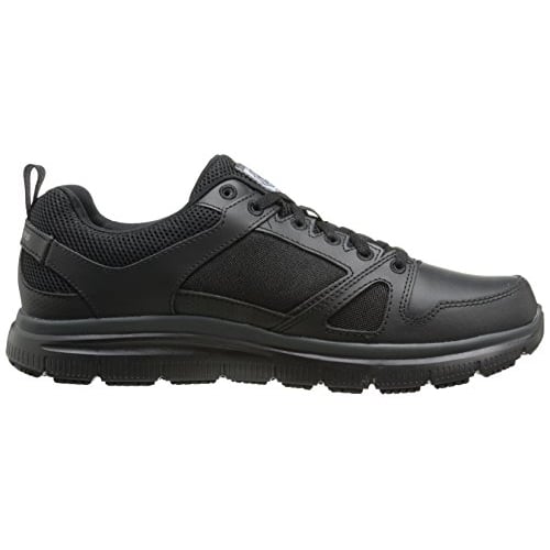 SKECHERS WORK Mens Relaxed Fit: Flex Advantage SR Soft Toe Slip Resistant Work Shoes Black - 77040-BLK BLACK Image 4