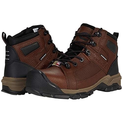 FSI FOOTWEAR SPECIALTIES INTERNATIONAL NAUTILUS Avenger Mens 6-inch Ripsaw Carbon Toe PR Waterproof Work Boots Brown - Image 1