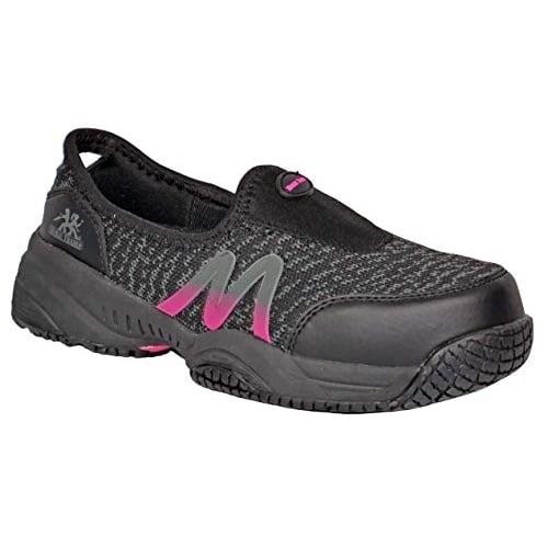 Moxie Trades Womens Danna Soft Toe Slip Resistant Work Shoe Black Knit MT50176 Image 1