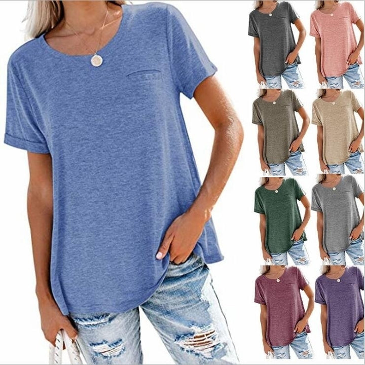 Soft Comfy Simple Style Blouse Shirt Top Image 1