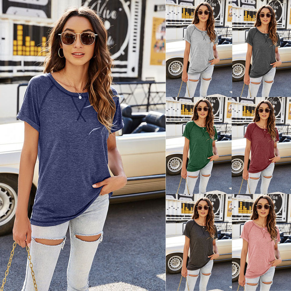 Soft Lightweight Short Sleeve Top Shirt T Shirt in 7 Colors Image 1