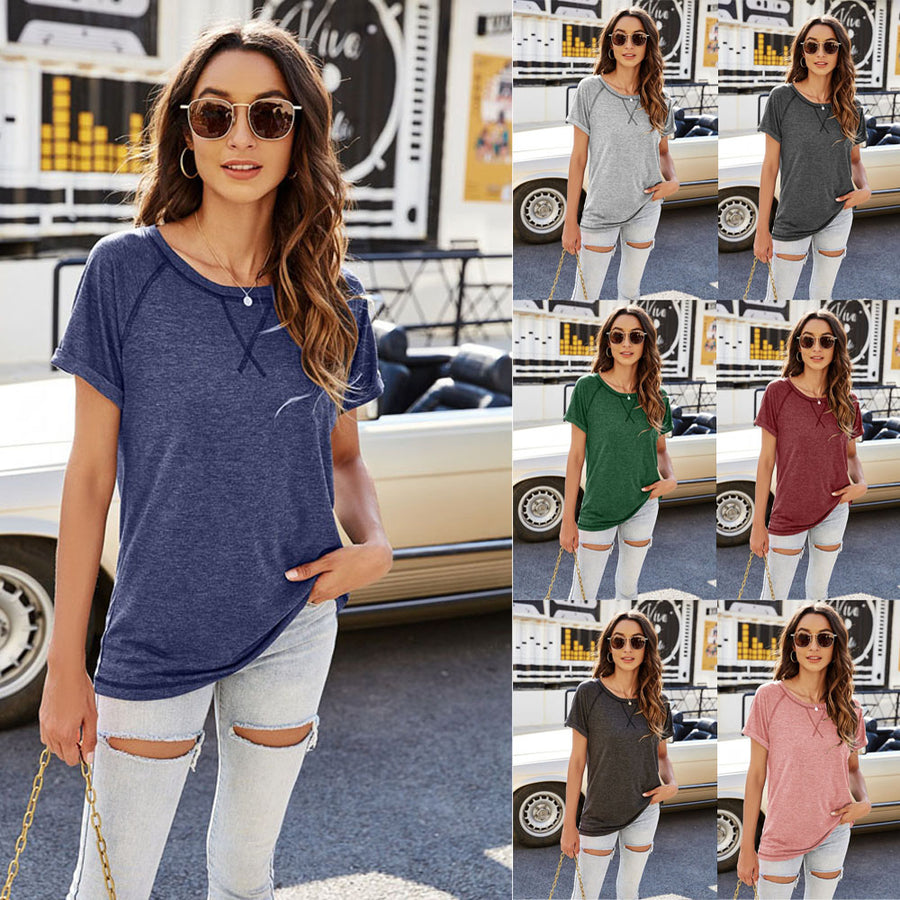 Soft Lightweight Short Sleeve Top Shirt T Shirt in 7 Colors Image 1