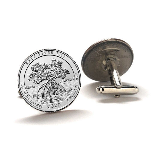 Salt River Bay National Historical Park and Ecological Preserve Cufflinks Uncirculated U.S. Quarter 2020 Cuff Links Image 2