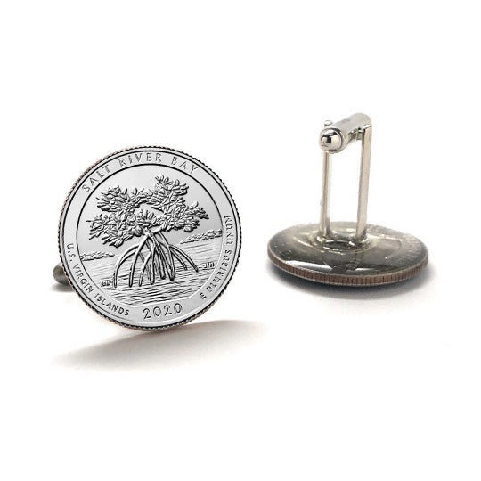 Salt River Bay National Historical Park and Ecological Preserve Cufflinks Uncirculated U.S. Quarter 2020 Cuff Links Image 3