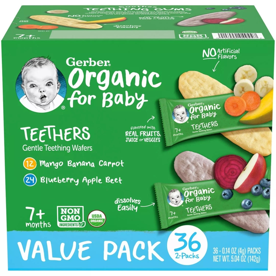 Gerber Organic Teethers Variety Pack (36 Count) Image 1