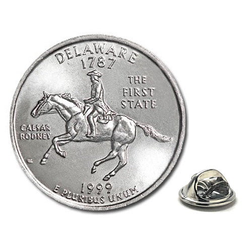 Delaware State Quarter Coin Lapel Pin Uncirculated U.S. Quarter 1999 Tie Pin Image 1