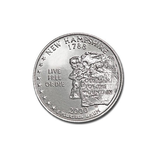 Hampshire State Quarter Coin Lapel Pin Uncirculated U.S. Quarter 2000 Tie Pin Image 2