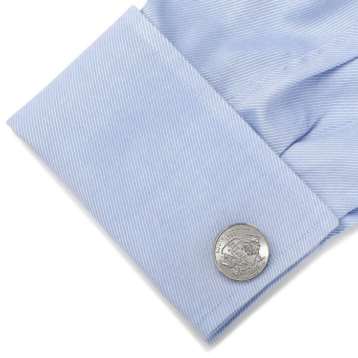 South Carolina State Quarter Coin Cufflinks Uncirculated U.S. Quarter 2000 Cuff Links Image 4