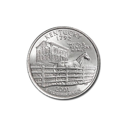 Kentucky State Quarter Coin Lapel Pin Uncirculated U.S. Quarter 2001 Tie Pin Image 2