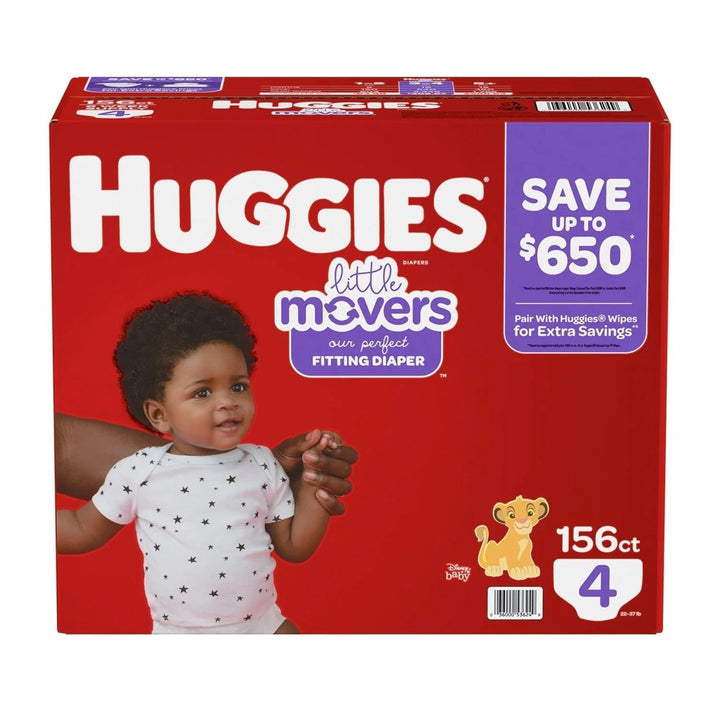 Huggies Little Movers Diapers Size 4 - 22-37 Pounds (156 Count) Image 2