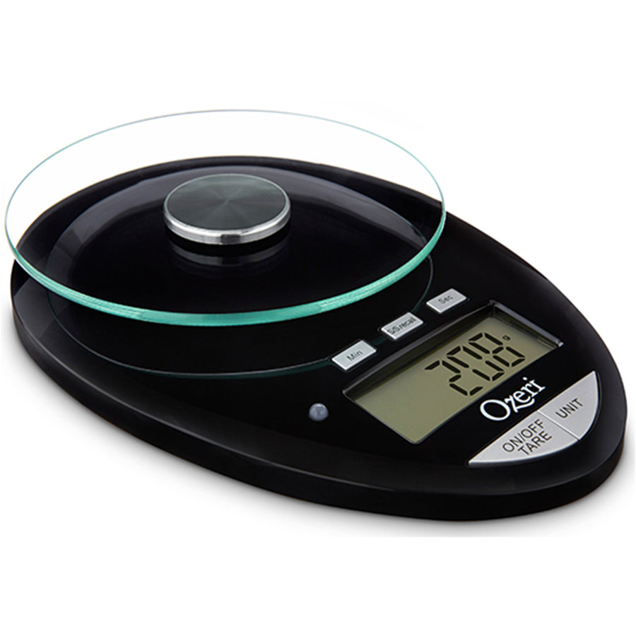 Ozeri Pro II Digital Kitchen Scale with Removable Glass Platform and Countdown Kitchen Timer (1 g to 12 lbs Capacity) Image 1