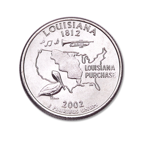 Louisiana State Quarter Coin Lapel Pin Uncirculated U.S. Quarter 2002 Tie Pin Image 2