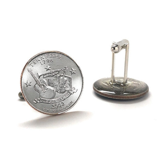 Tennessee State Quarter Coin Cufflinks Uncirculated U.S. Quarter 2002 Cuff Links Image 3