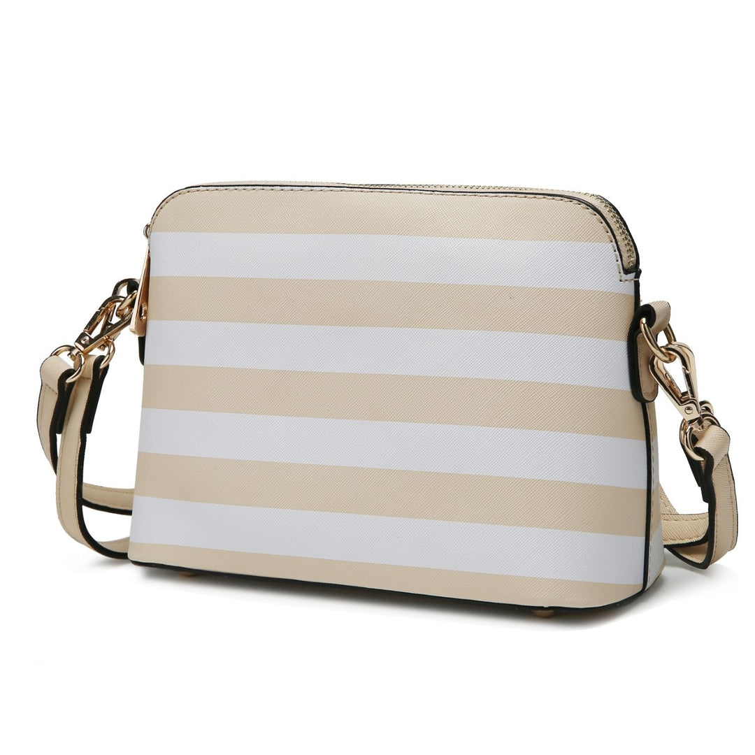 MKF Collection Kimmy Striped Crossbody Bag Handbag by Mia K. Image 4