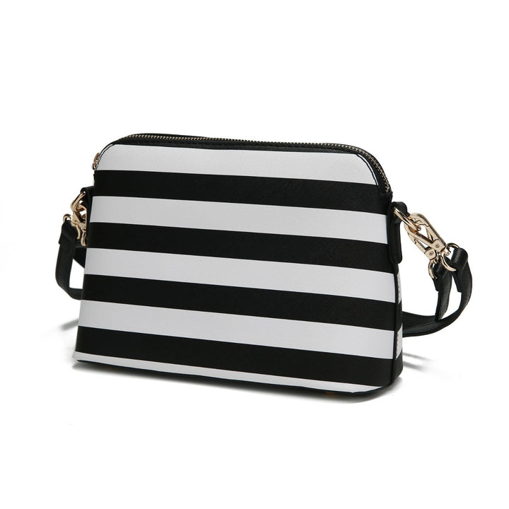 MKF Collection Kimmy Striped Crossbody Bag Handbag by Mia K. Image 2