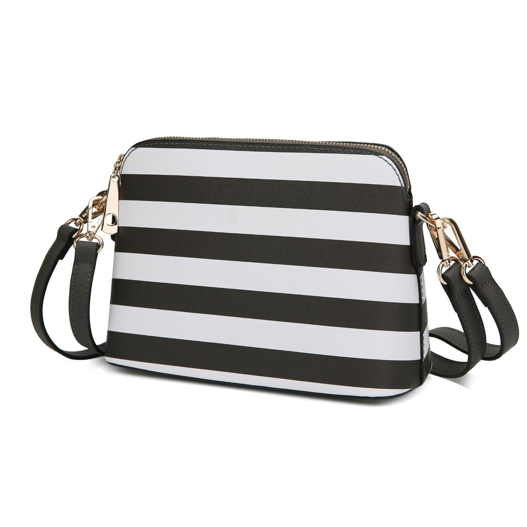 MKF Collection Kimmy Striped Crossbody Bag Handbag by Mia K. Image 9