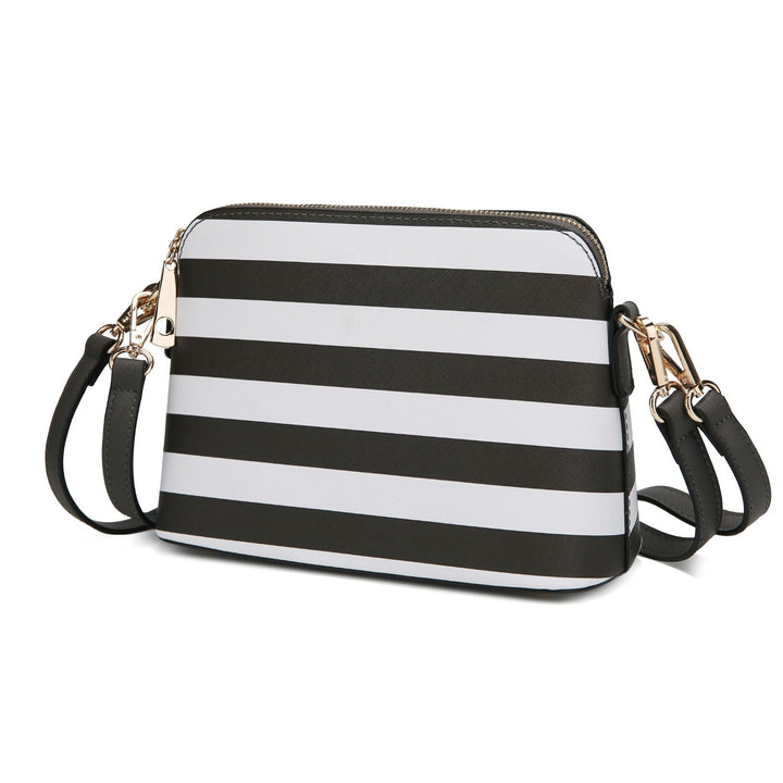 MKF Collection Kimmy Striped Crossbody Bag Handbag by Mia K. Image 9