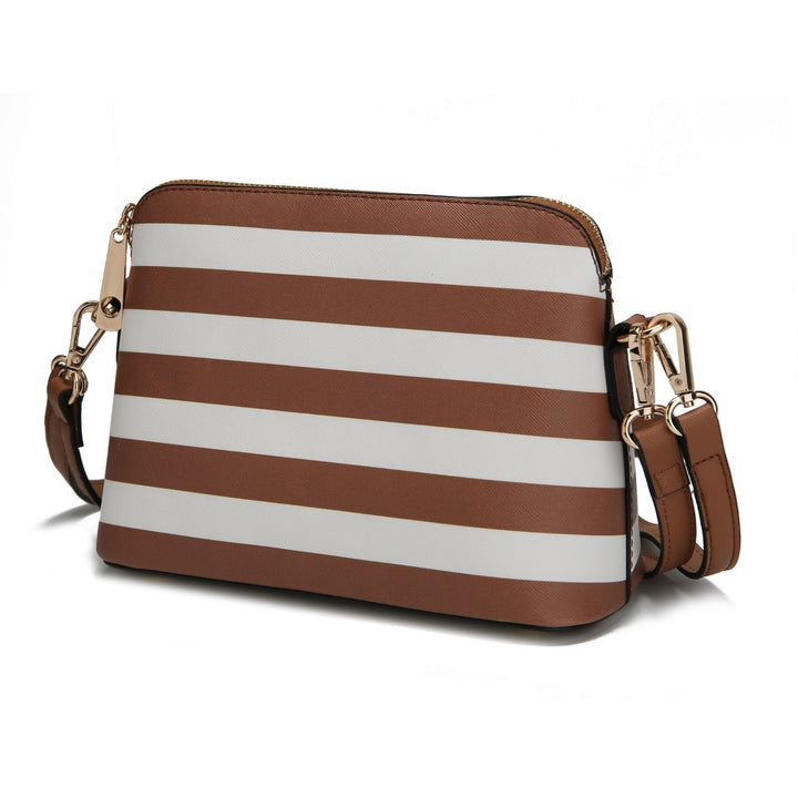 MKF Collection Kimmy Striped Crossbody Bag Handbag by Mia K. Image 3