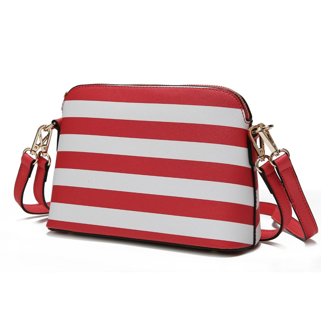 MKF Collection Kimmy Striped Crossbody Bag Handbag by Mia K. Image 10