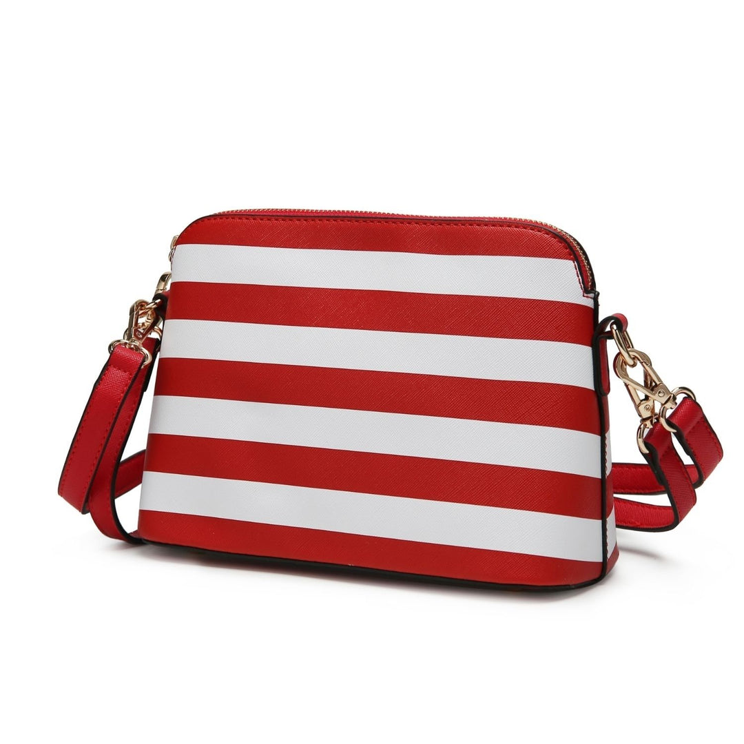 MKF Collection Kimmy Striped Crossbody Bag Handbag by Mia K. Image 7