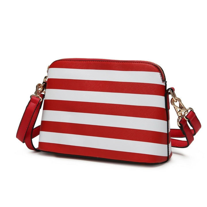 MKF Collection Kimmy Striped Crossbody Bag Handbag by Mia K. Image 1