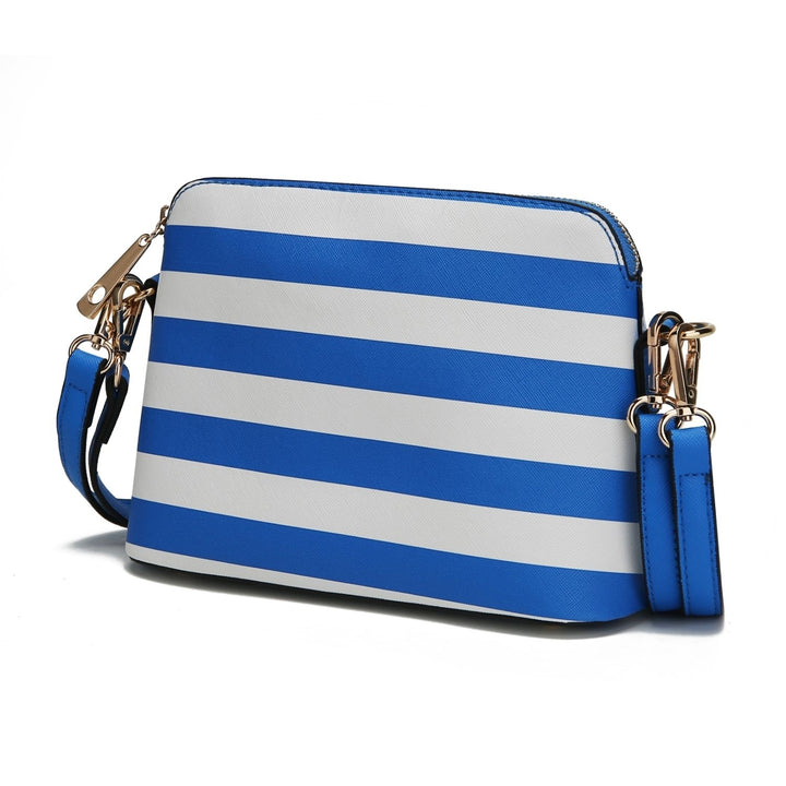 MKF Collection Kimmy Striped Crossbody Bag Handbag by Mia K. Image 6