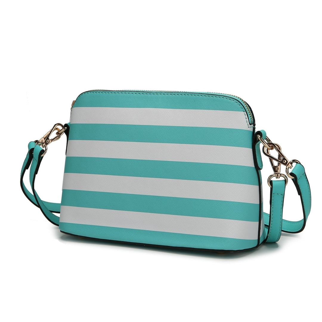 MKF Collection Kimmy Striped Crossbody Bag Handbag by Mia K. Image 8