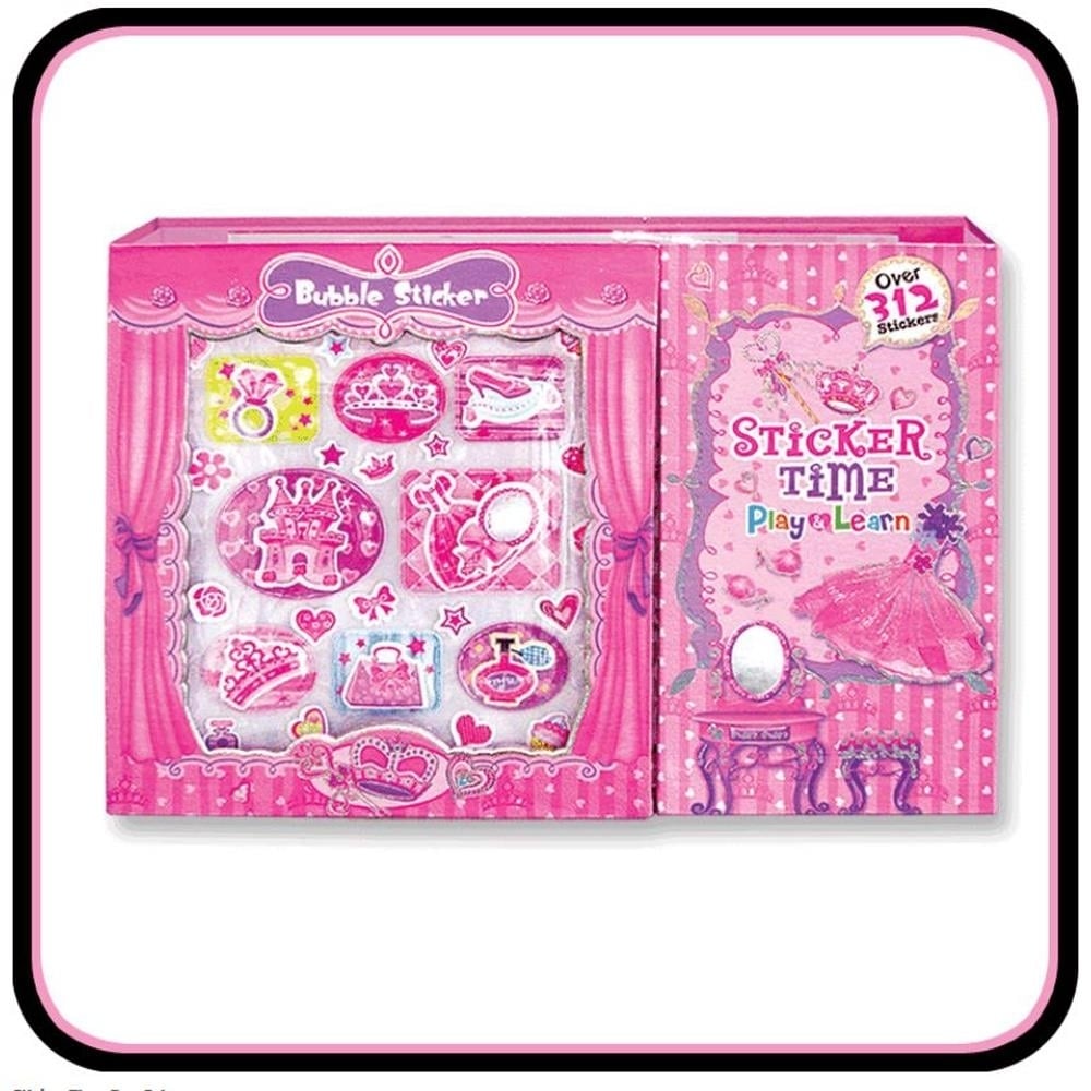 Hot Focus Princess Sticker Time Book with 3D Foam Bubble Reusable Stickers Image 1