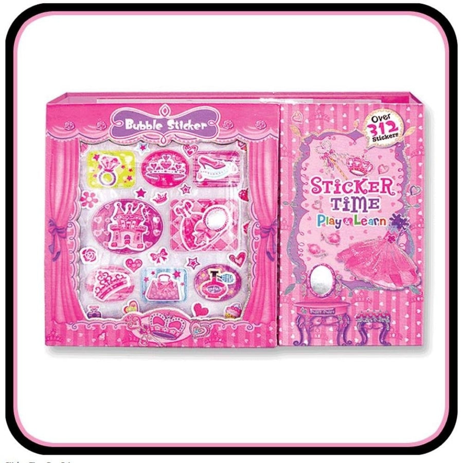 Hot Focus Princess Sticker Time Book with 3D Foam Bubble Reusable Stickers Image 1