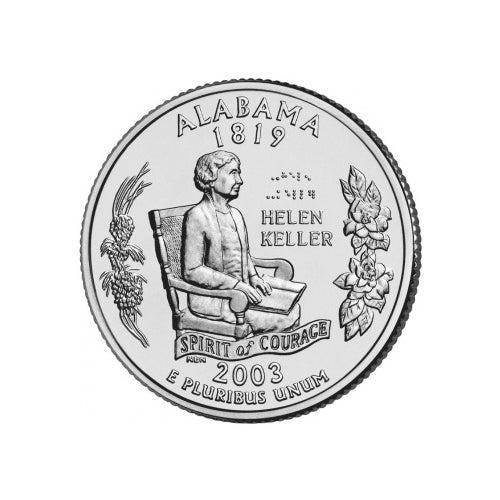 Alabama State Quarter Coin Lapel Pin Uncirculated U.S. Quarter 2003 Tie Pin Image 2