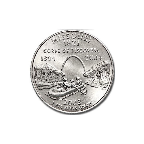 Missouri State Quarter Coin Lapel Pin Uncirculated U.S. Quarter 2003 Tie Pin Image 2