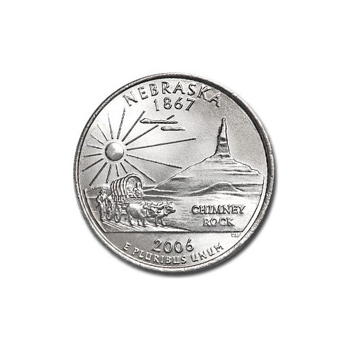Nebraska State Quarter Coin Lapel Pin Uncirculated U.S. Quarter 2006 Tie Pin Image 2