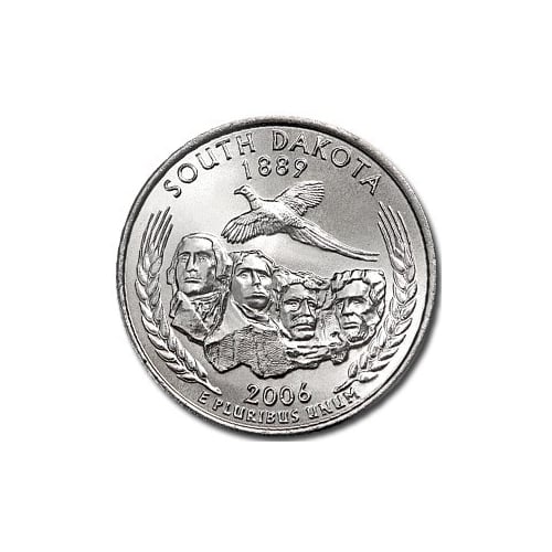 South Dakota State Quarter Coin Lapel Pin Uncirculated U.S. Quarter 2006 Tie Pin Image 2
