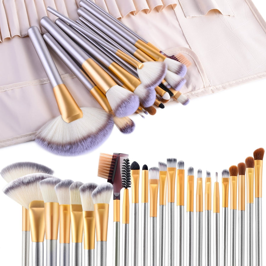 24pcs Premium Cosmetic Makeup Brush Set Image 1