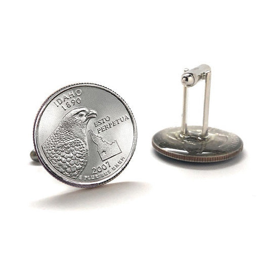 Idaho State Quarter Coin Cufflinks Uncirculated U.S. Quarter 2007 Cuff Links Image 3