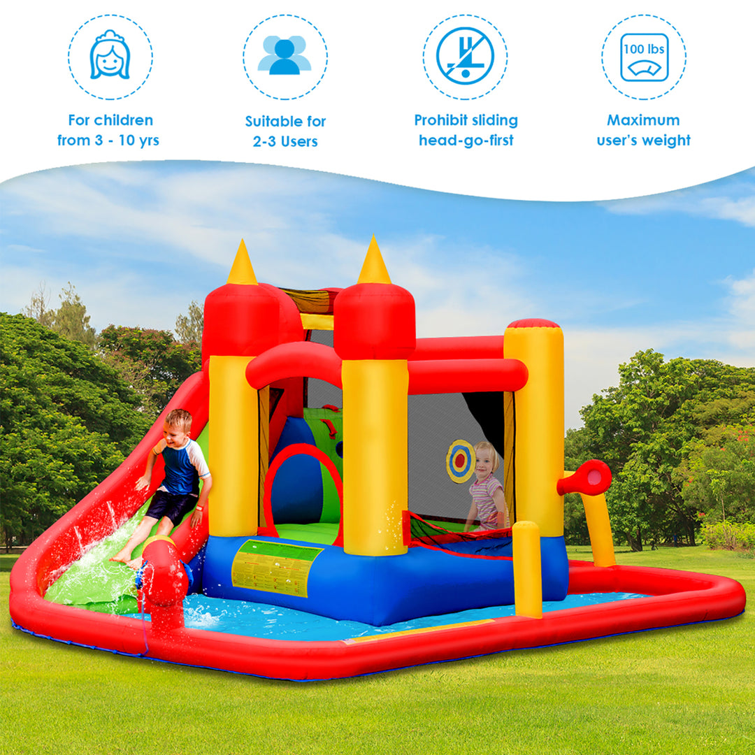 Inflatable Water Slide Jumping Bounce House Bouncy Splash Park Image 4