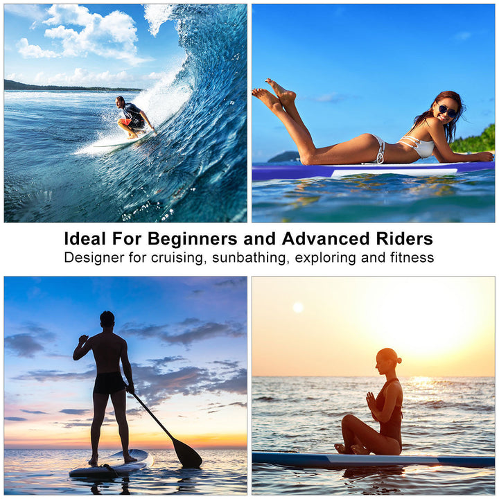 11 Inflatable Stand up Paddle Board Surfboard SUP W/ Bag Adjustable Paddle Fin Image 4