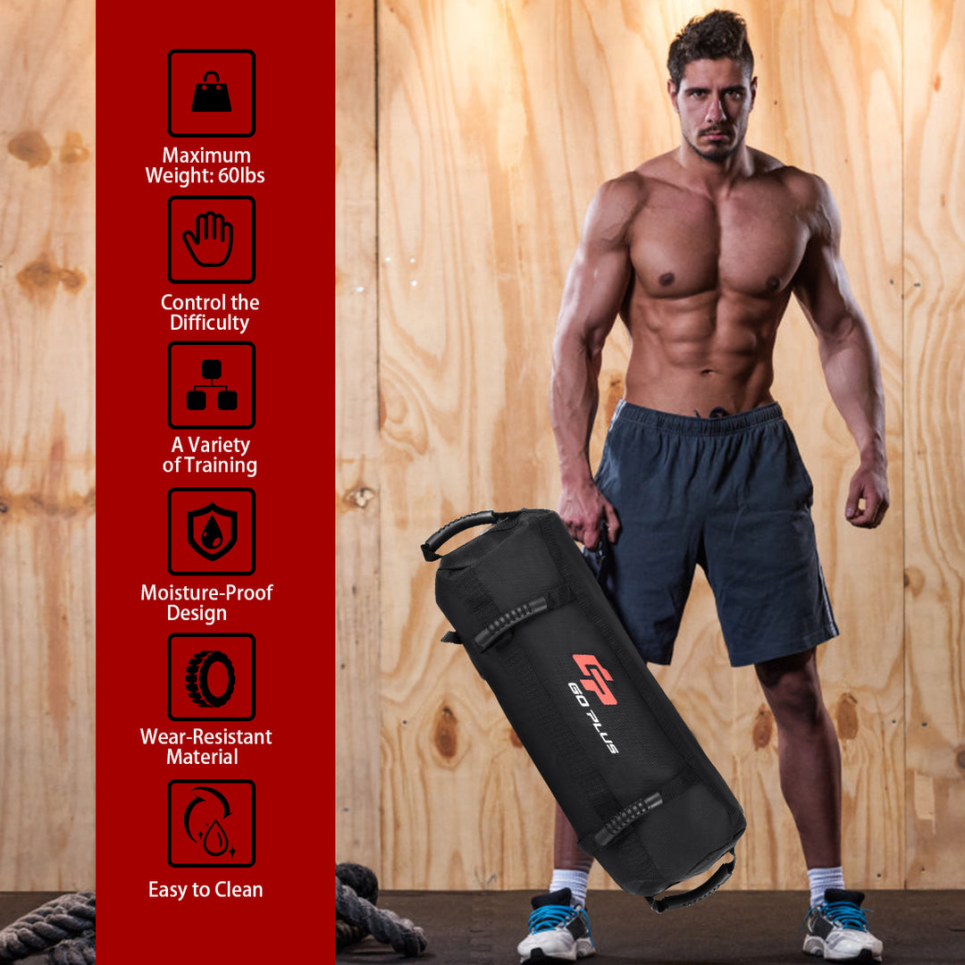 60lbs Body Press Durable Fitness Exercise Weighted Sandbags w Filler Bags Image 4