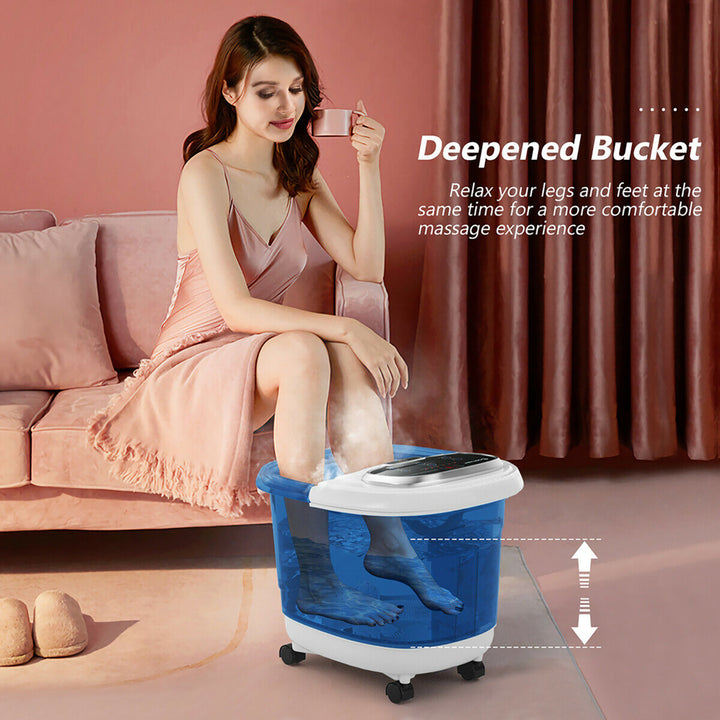 Portable Foot Spa Bath Motorized Massager Electric Feet Salon Tub w/Shower Timer Image 4